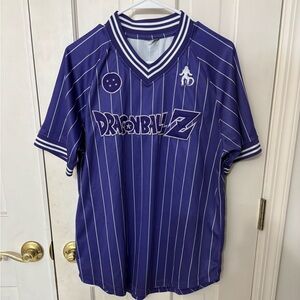 Dragon Ball Z Purple Striped Men's Shirt